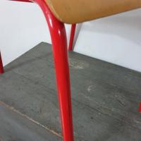 6 chaises d ecole rouge lot a