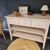 6 commode rose poudre