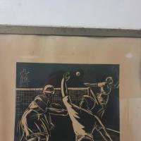 6 linogravure tennis 1