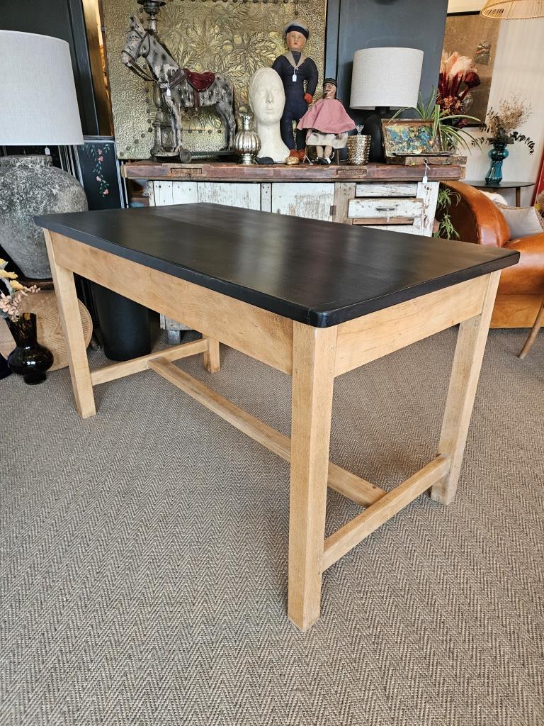 6 table plateau noir