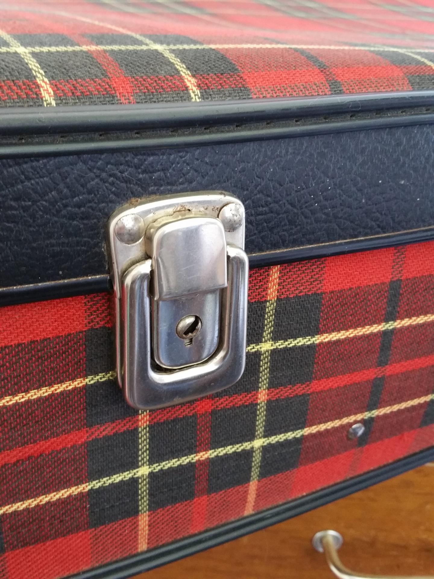 6 valise tissu ecossais