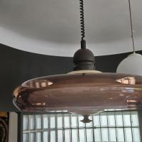 7 lustre plexi marron 70s