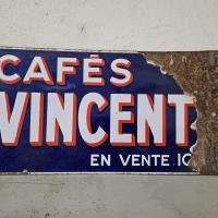 7 plaque emaillee cafe vincent