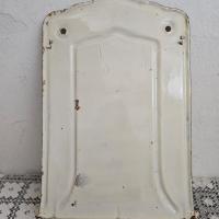 7 porte ustensiles emaille creme et vert