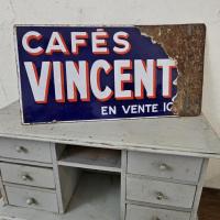 8 plaque emaillee cafe vincent