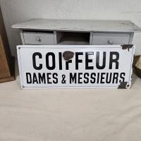 8 plaque emaillee coiffeur dames messieurs
