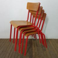 9 chaises d ecole rouge lot b