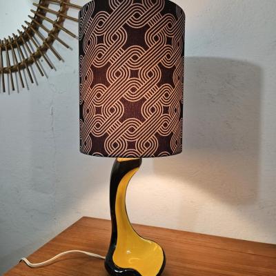 9 lampe ceramique jaune et noire