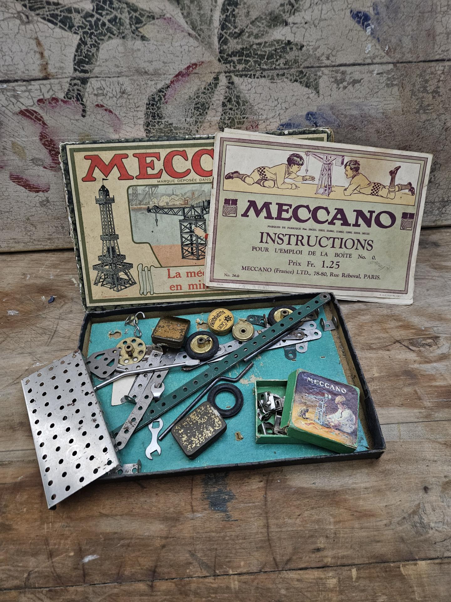 Ancienne boîte de jeu collector Meccano boîte bleue vintage référence Ancienne boîte de jeu collector Meccano boîte bleue vintage référence
